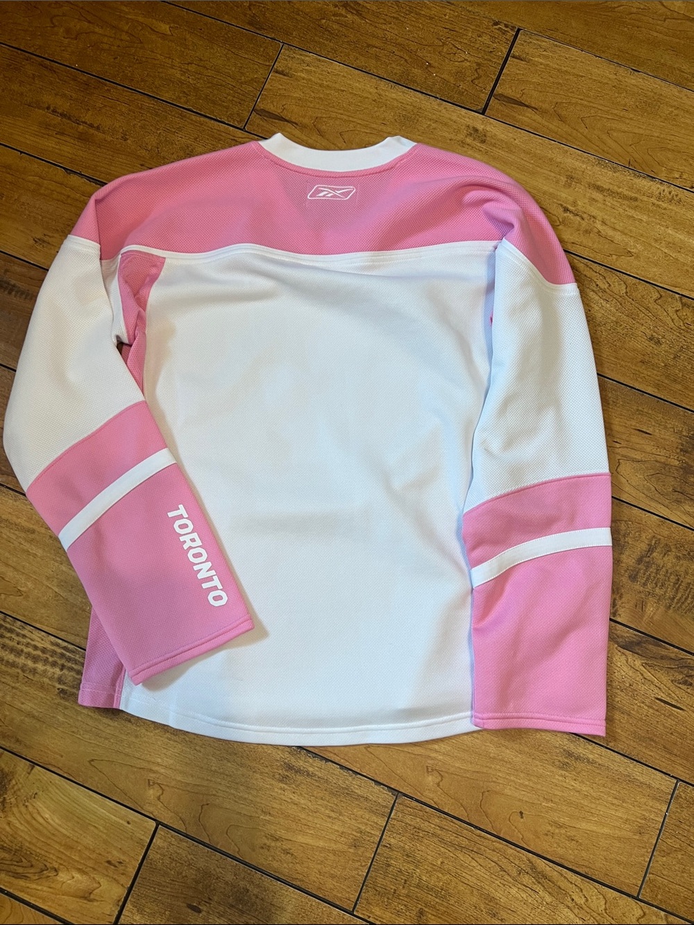 Reebok Pink and White Toronto Maple Leafs Hockey Jersey - Picture 5 of 5